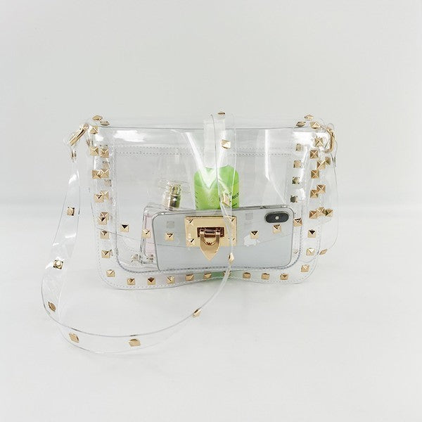 Studded Clear Crossbody