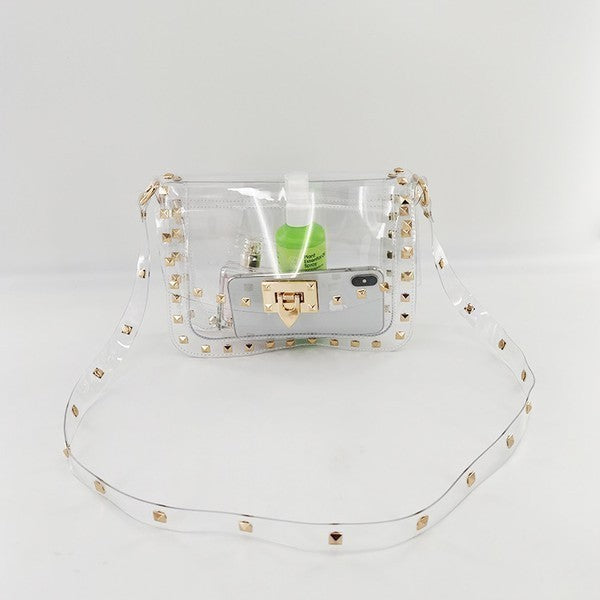 Studded Clear Crossbody
