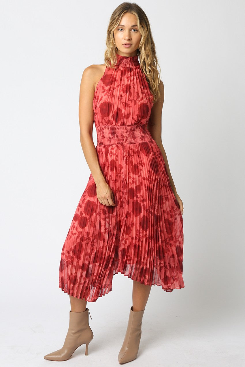 Carrie Floral Halter Dress