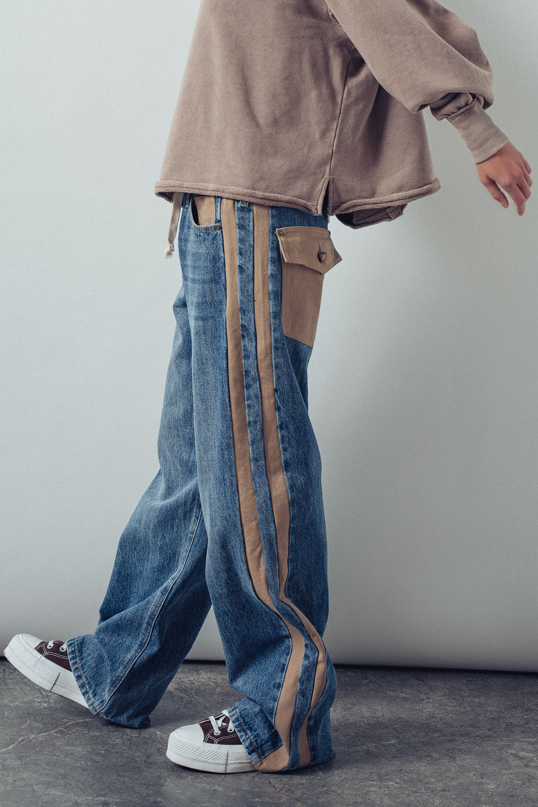 Utility Stripe Jeans
