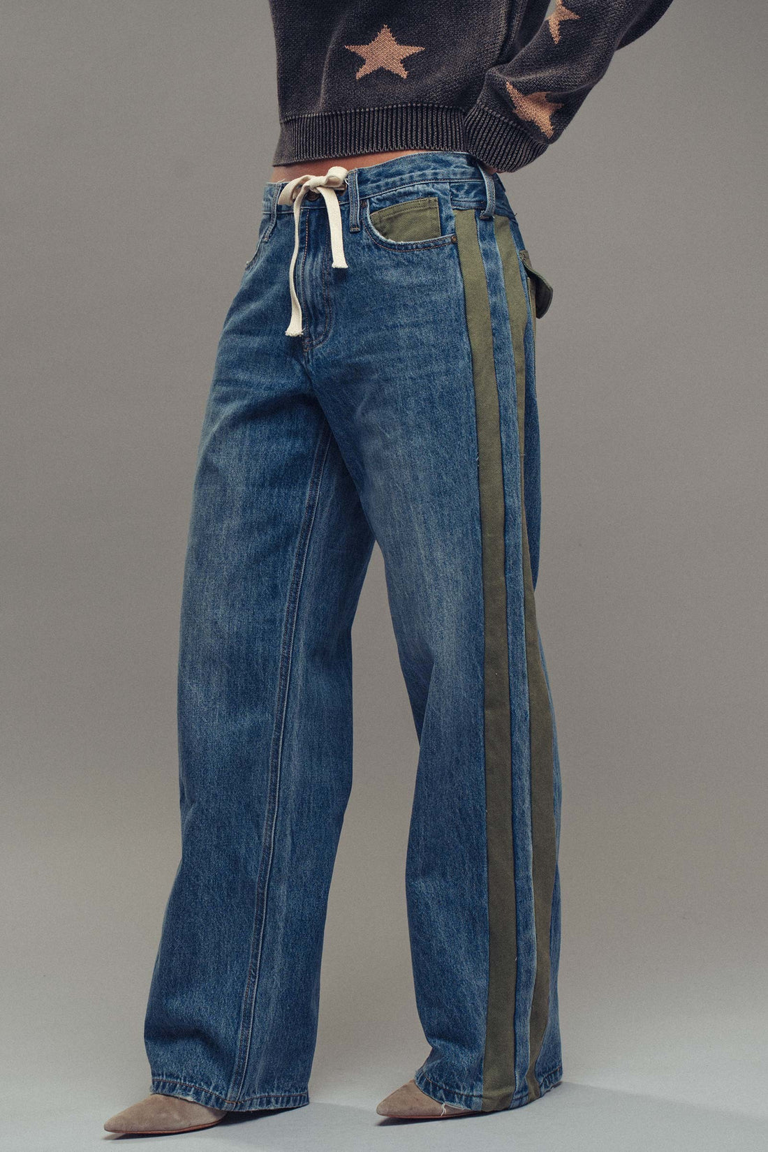 Utility Stripe Jeans