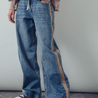 Utility Stripe Jeans