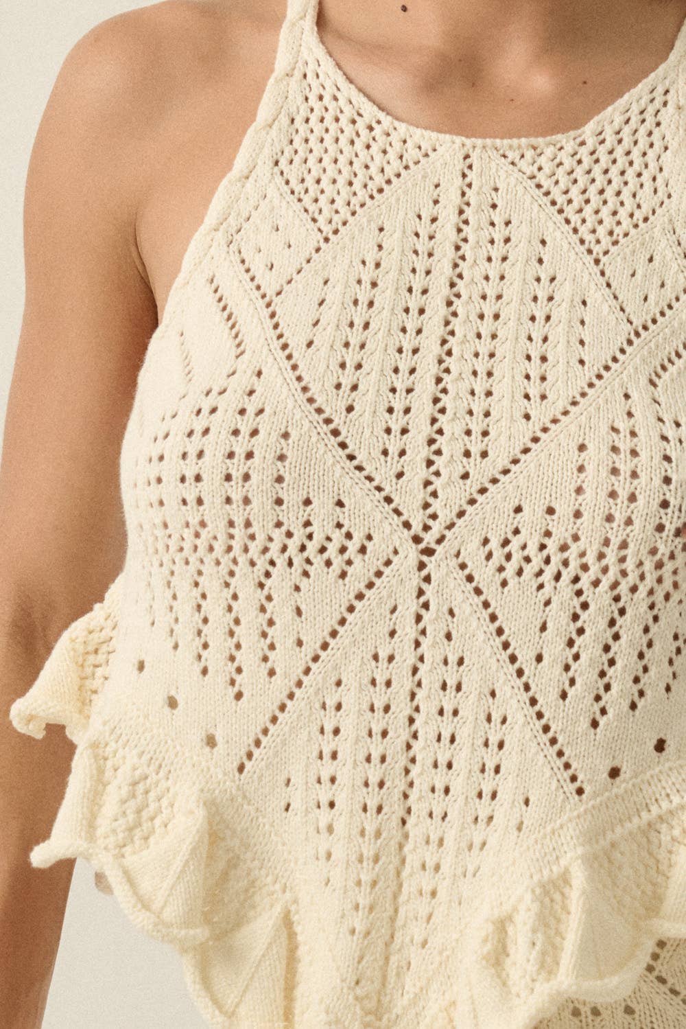 Pointelle Crochet Tank Top
