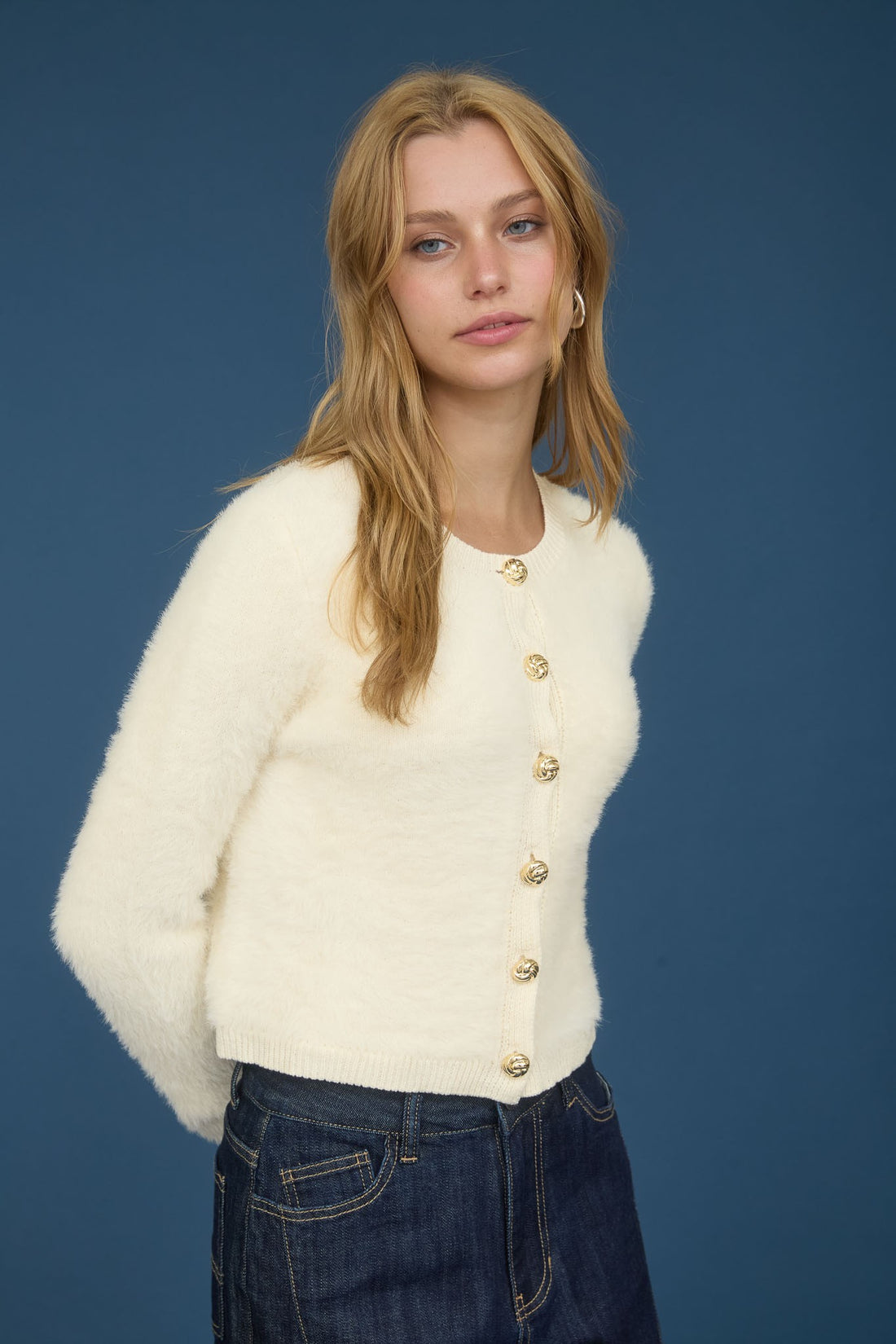 Fuzzy Knit Cardigan