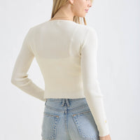 Floral Tie Knit Cardigan