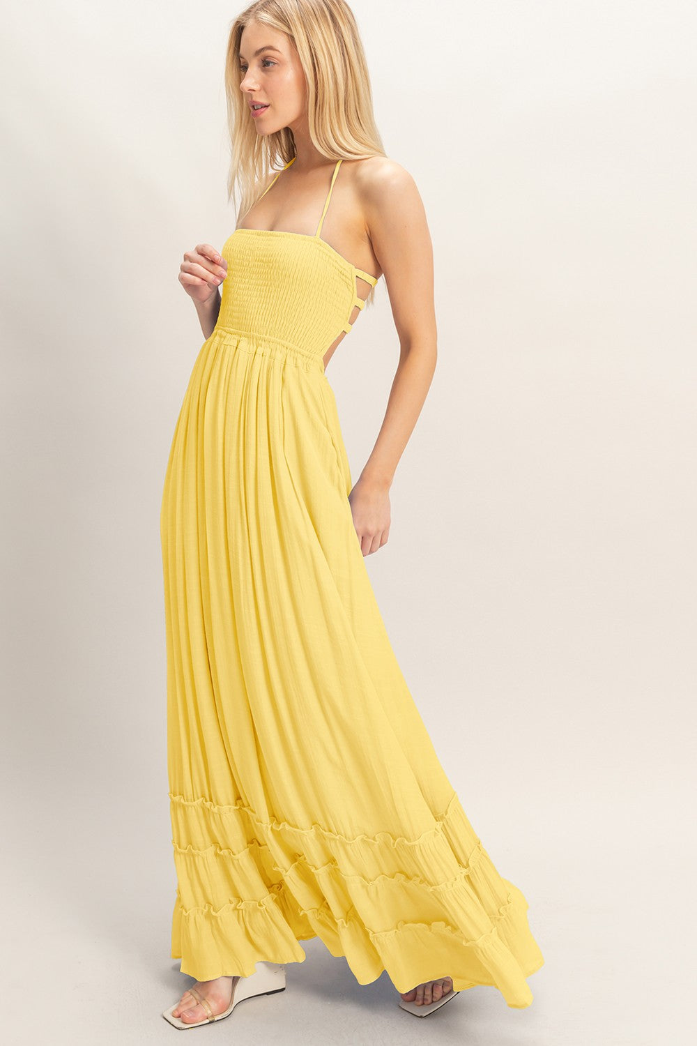 Smocked Halter Maxi