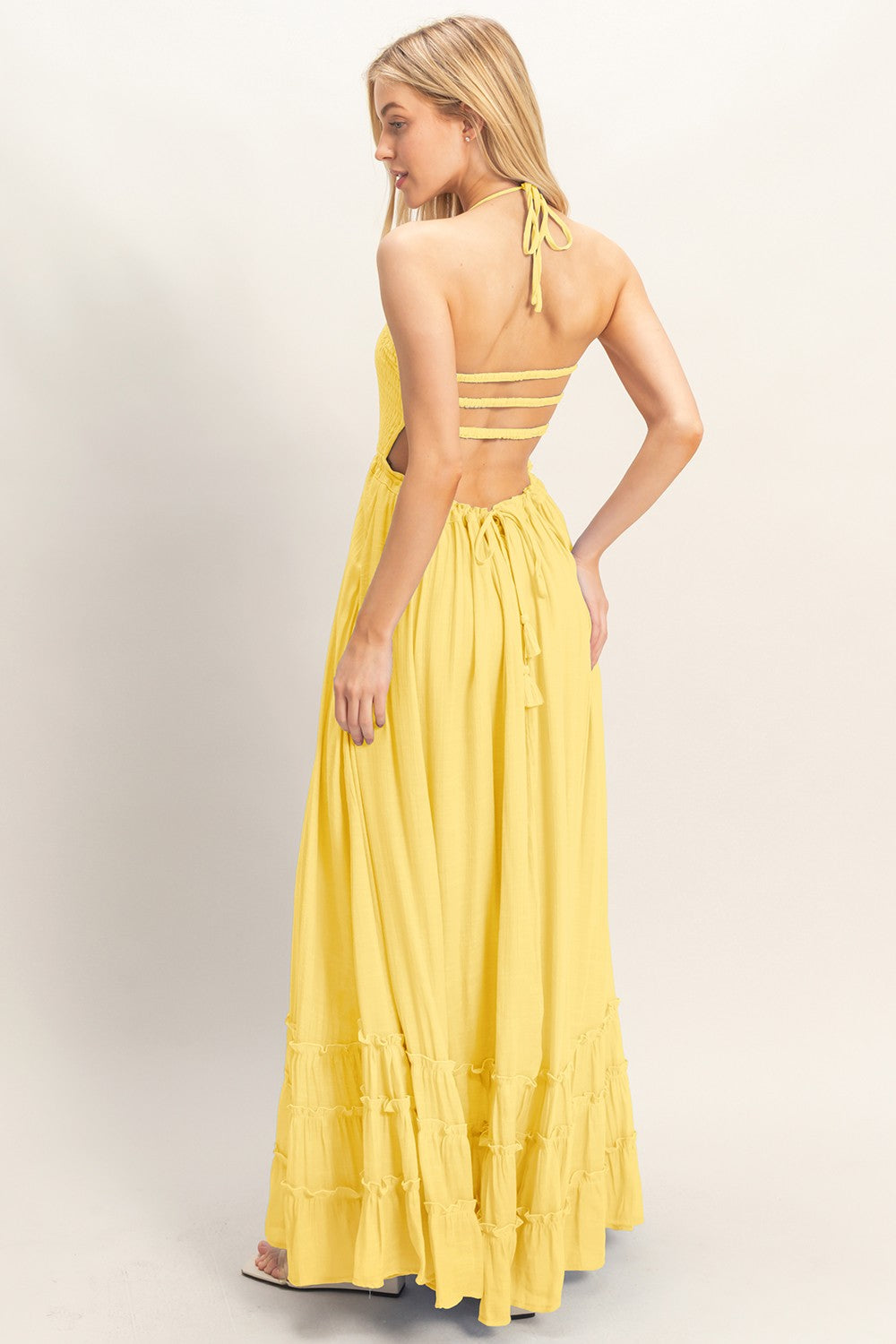 Smocked Halter Maxi