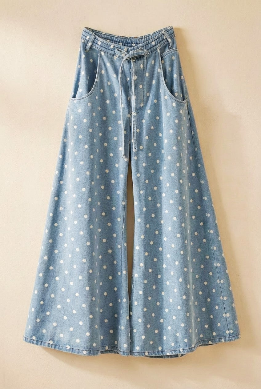 Polka Dot Wide Leg Pants