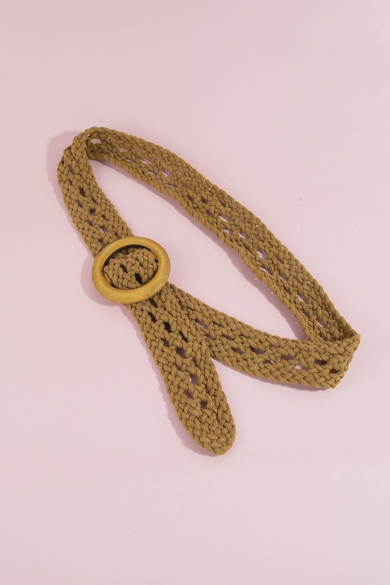 Wooden Ring Crochet Belt