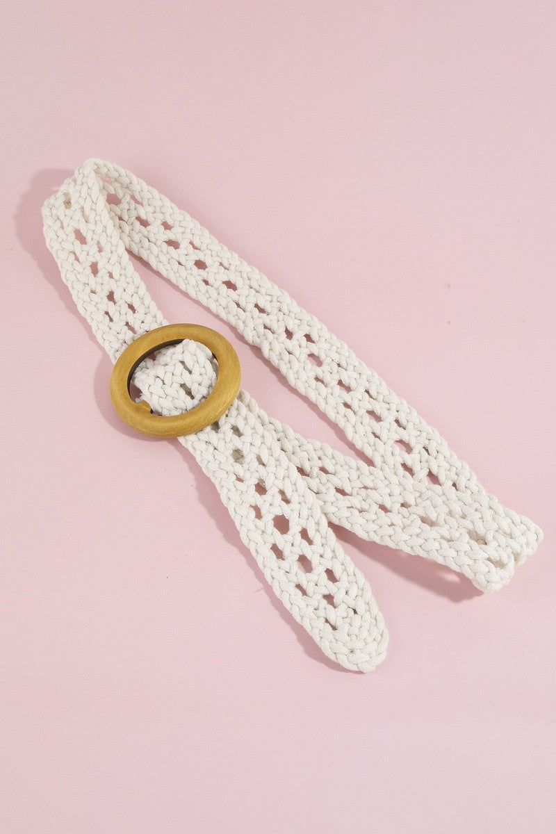 Wooden Ring Crochet Belt