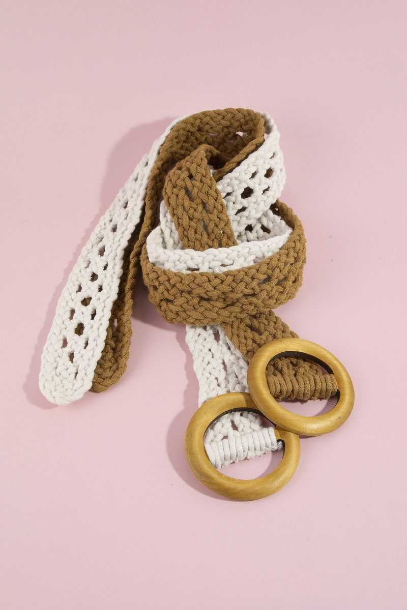Wooden Ring Crochet Belt