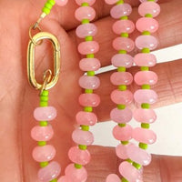 bead carabiner necklace