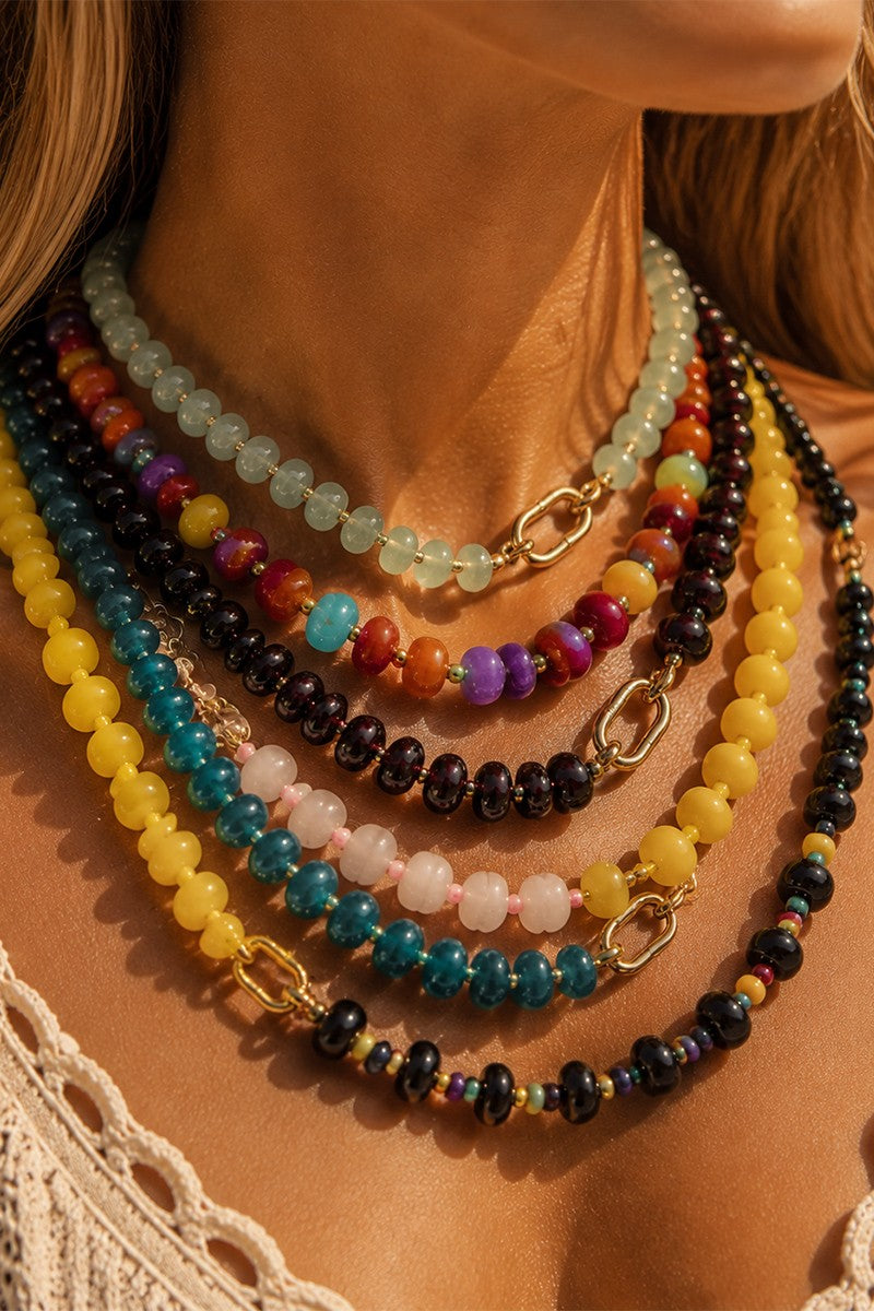 bead carabiner necklace