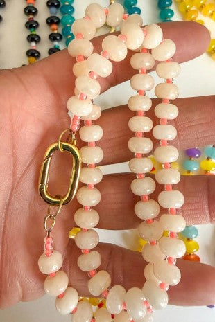 bead carabiner necklace