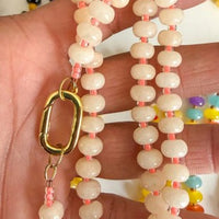 bead carabiner necklace