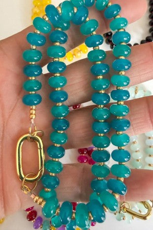 bead carabiner necklace