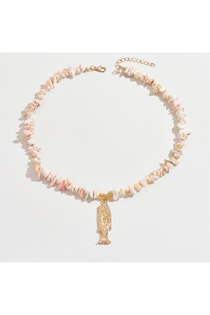Fish Pendant Shell Necklace