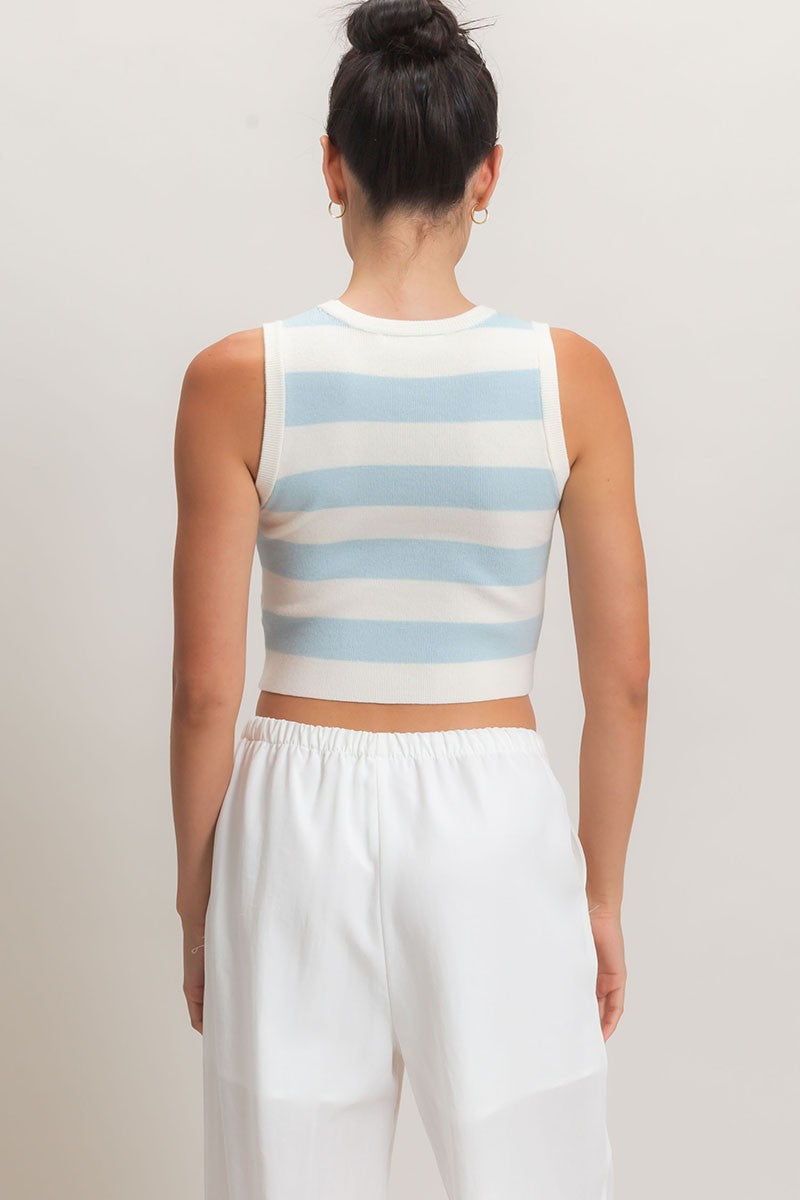 Striped Knit Crop Top