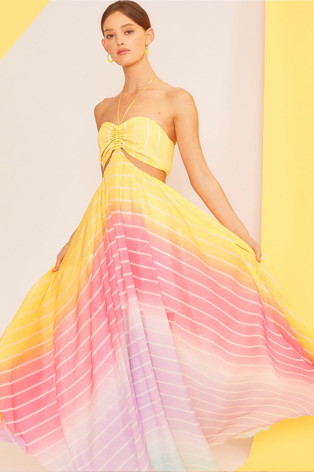 Sunburst Halter Maxi