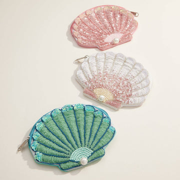 Beaded Shell Pouch
