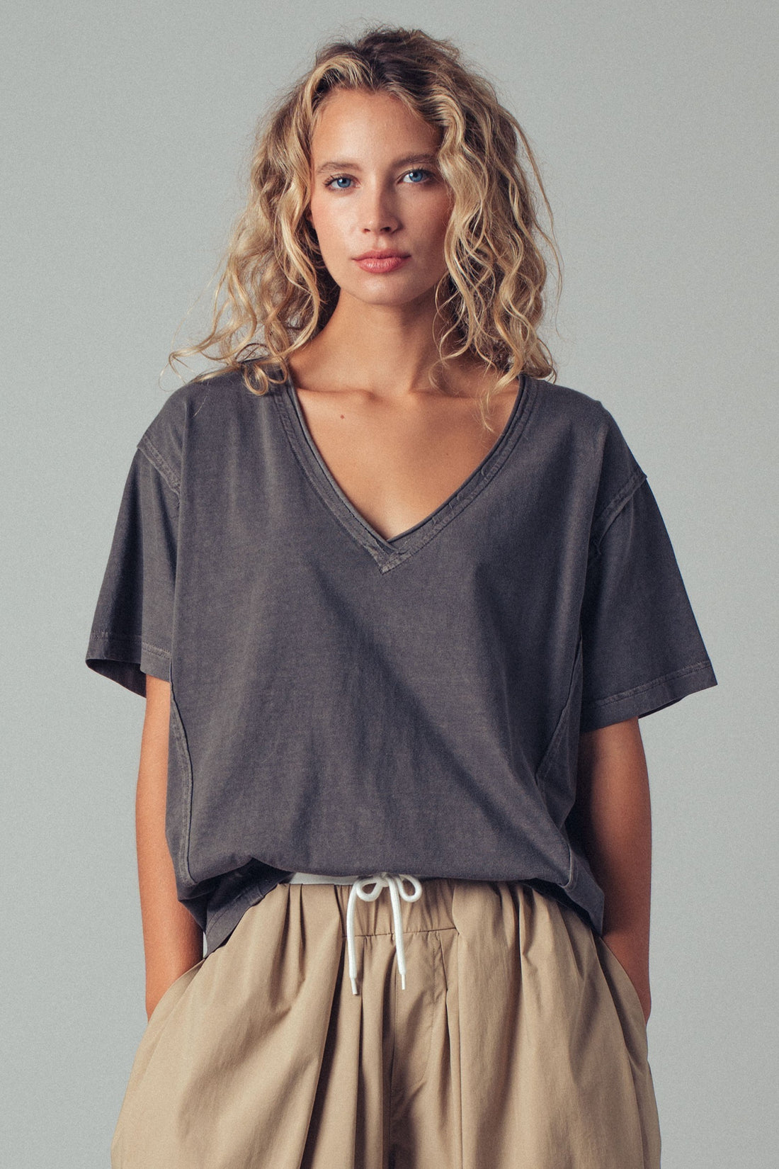 Vintage Wash V-Neck Tee