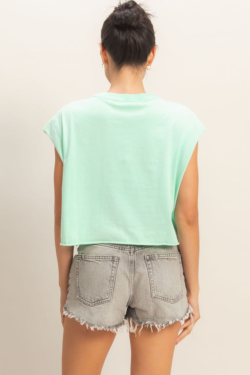Crew Neck Body Cropped Top
