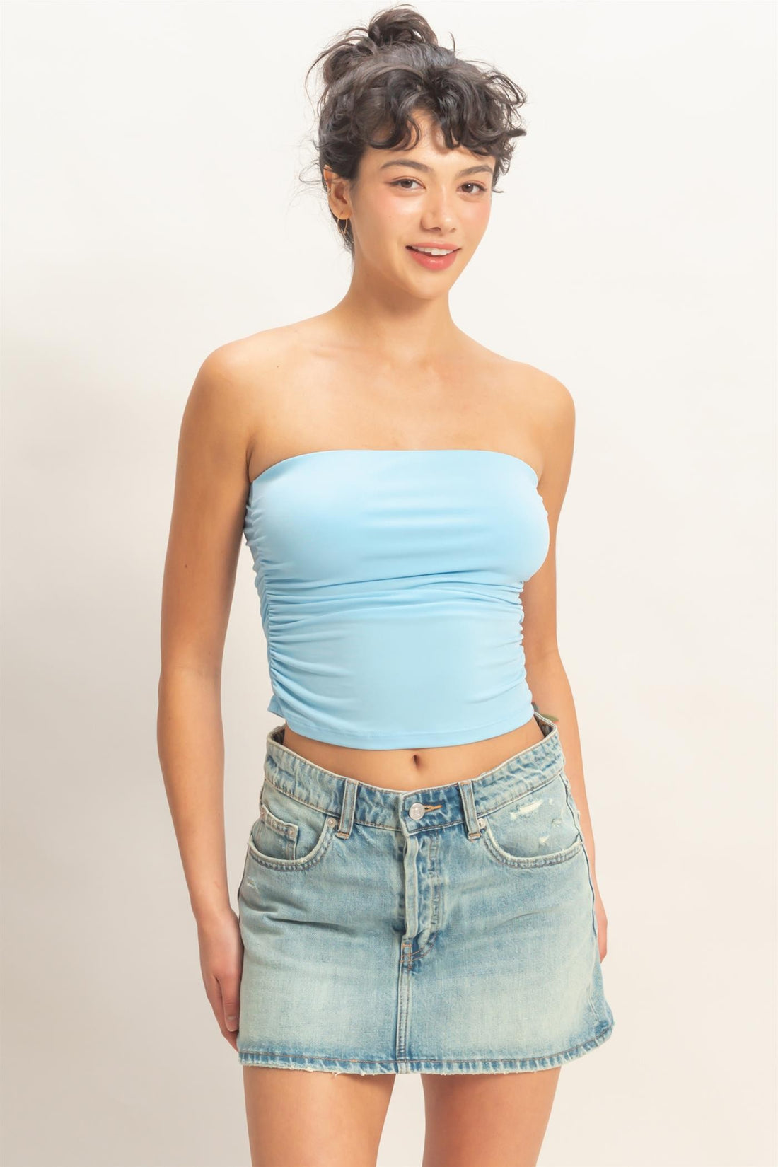 Ruched Bandeau Top