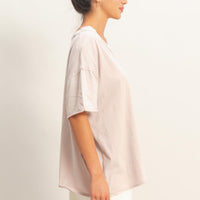 Washed V-Neck Oversized Tee
