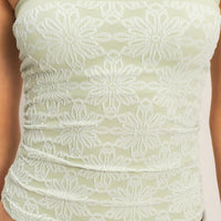 Strapless Jacquard Top