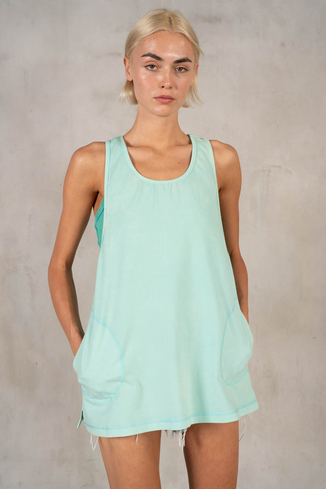 Blue Tint Tunic Tank