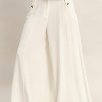 Wide-Leg Flap Pocket Pants