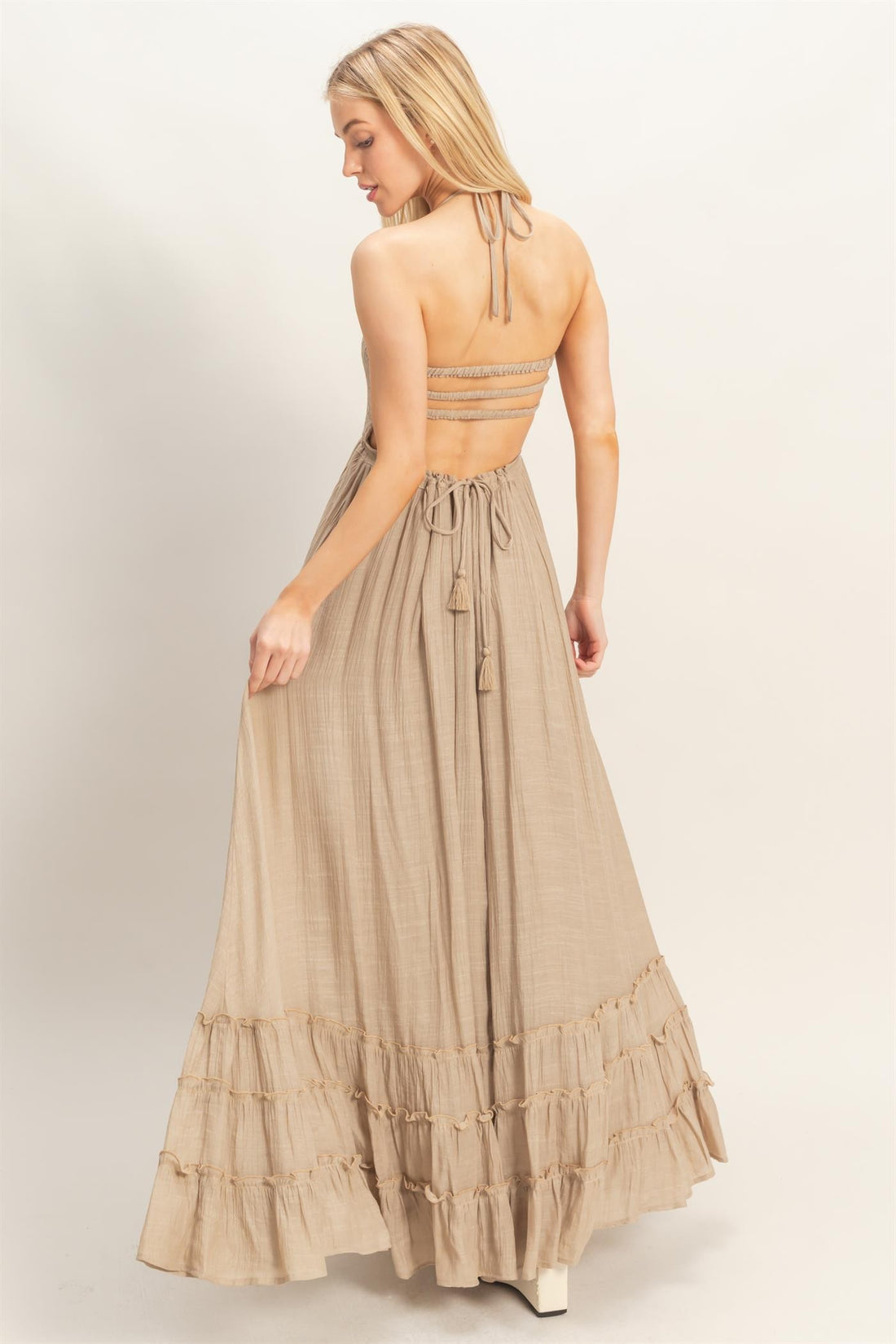 Smocked Halter Maxi