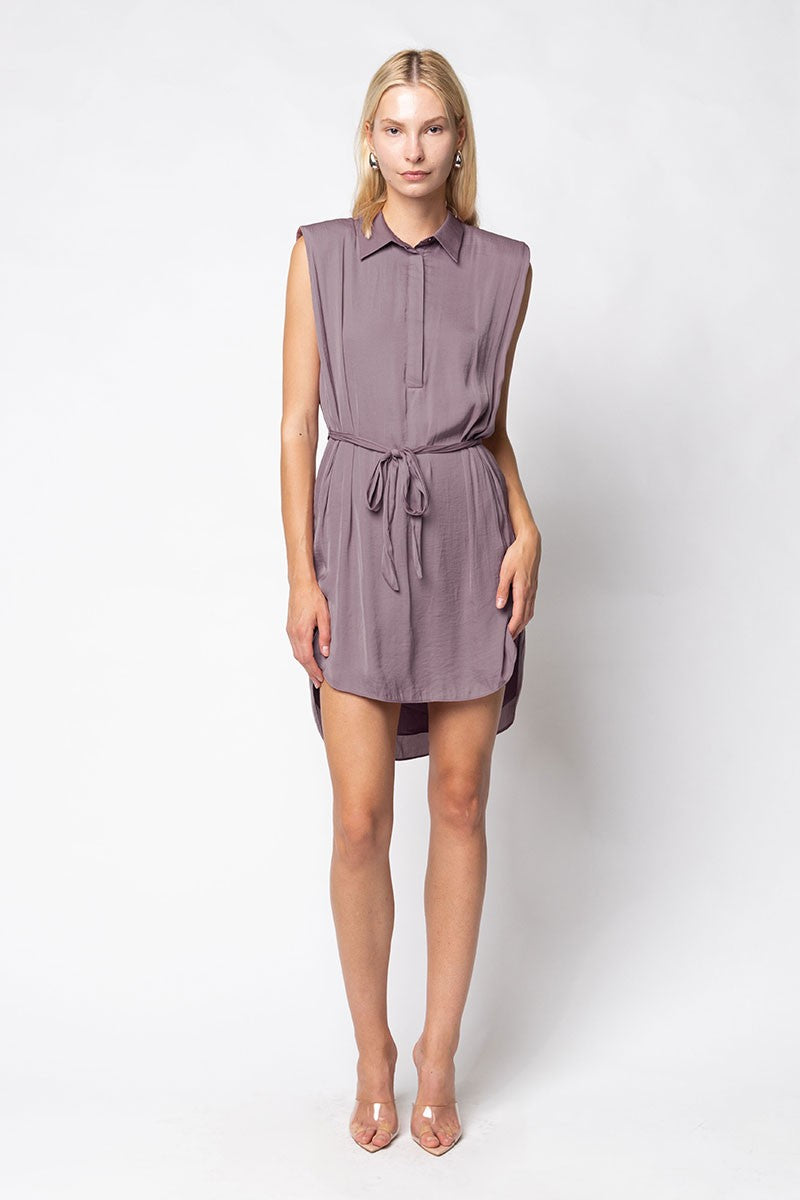 Collared Mini Shirt Dress