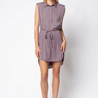 Collared Mini Shirt Dress