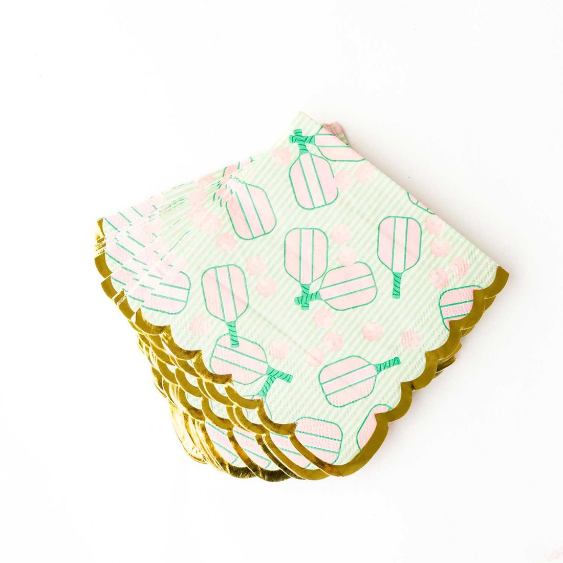 Pickleball Stripe Beverage Napkins
