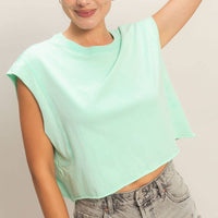 Mint Cropped Top