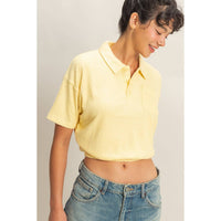 Collared Crop Top