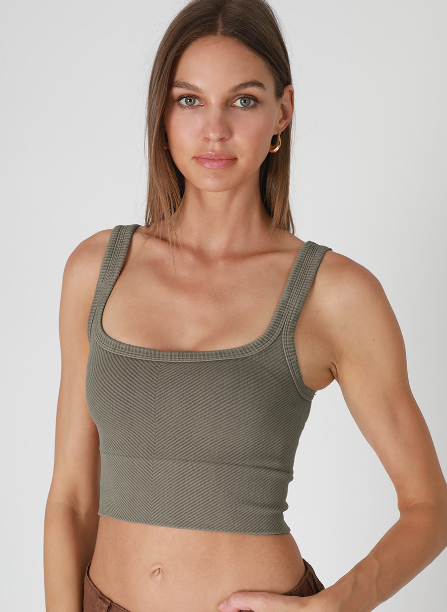 Vintage Chevron Scoop Neck