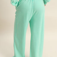 Acid Wash Wide-Leg Pants