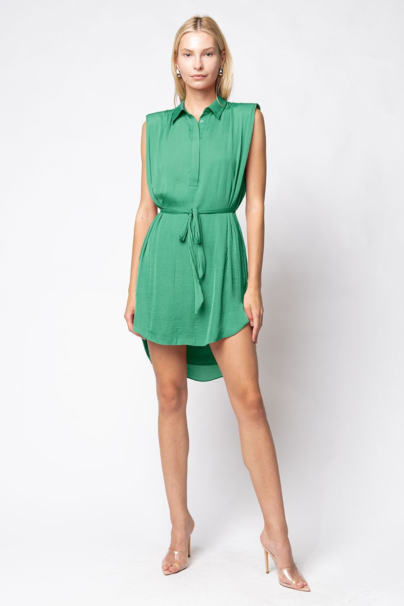 Collared Mini Shirt Dress
