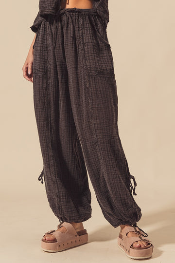 Crinkle Gauze Jogger