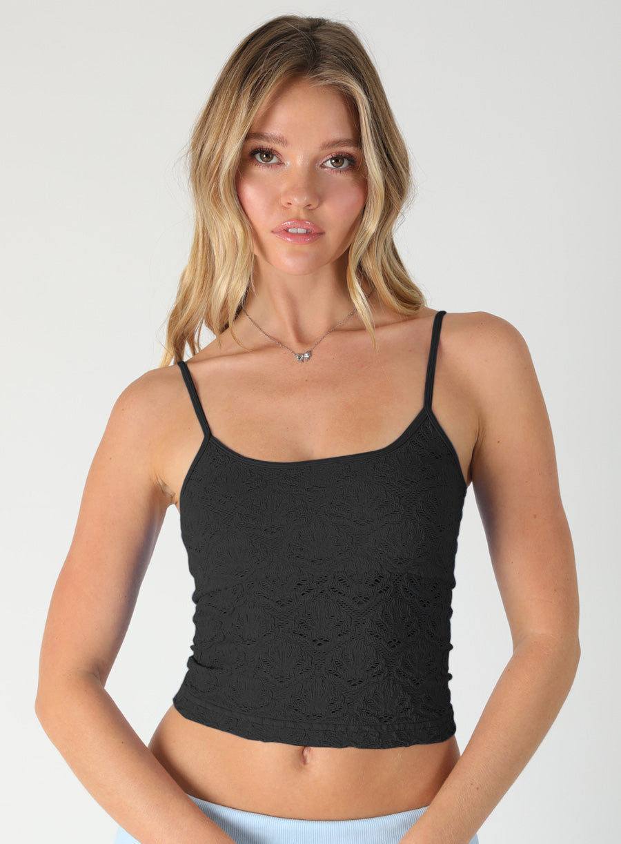 Floral Textured Lace Cami