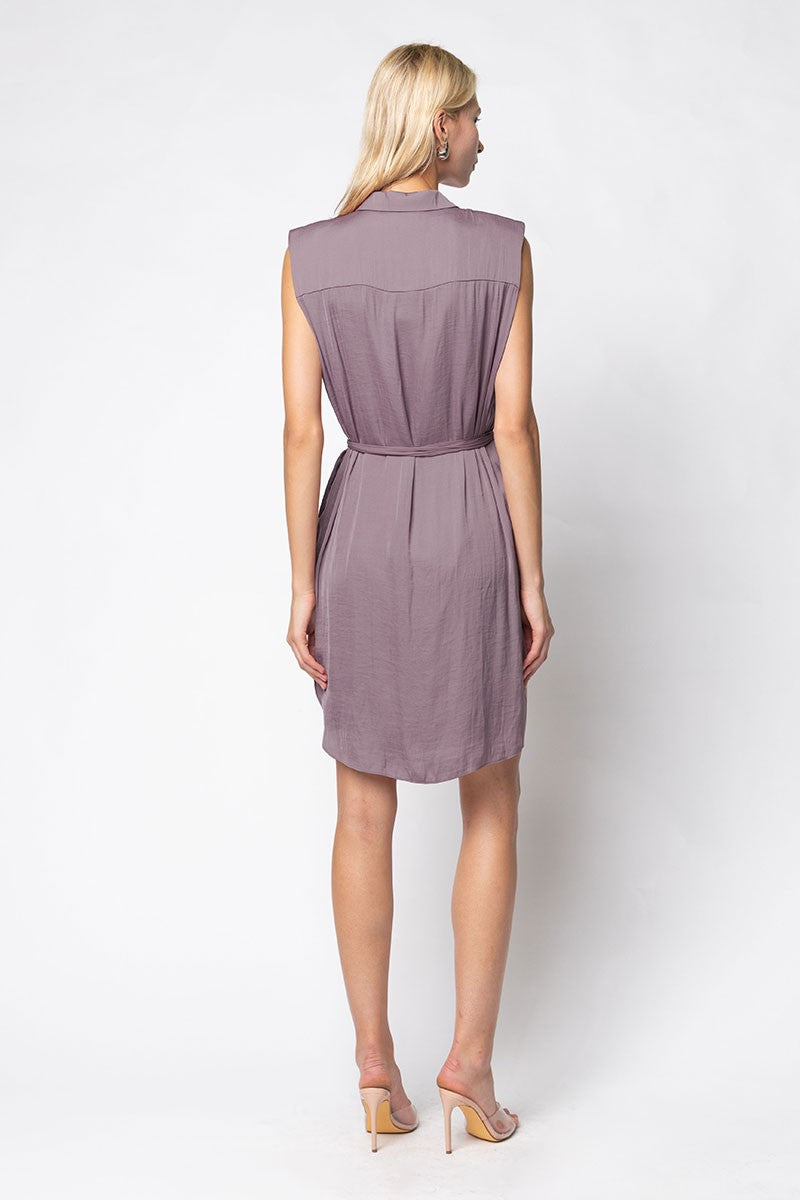 Collared Mini Shirt Dress