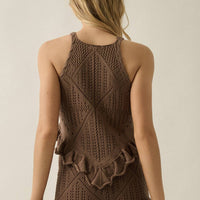 Pointelle Crochet Tank Top