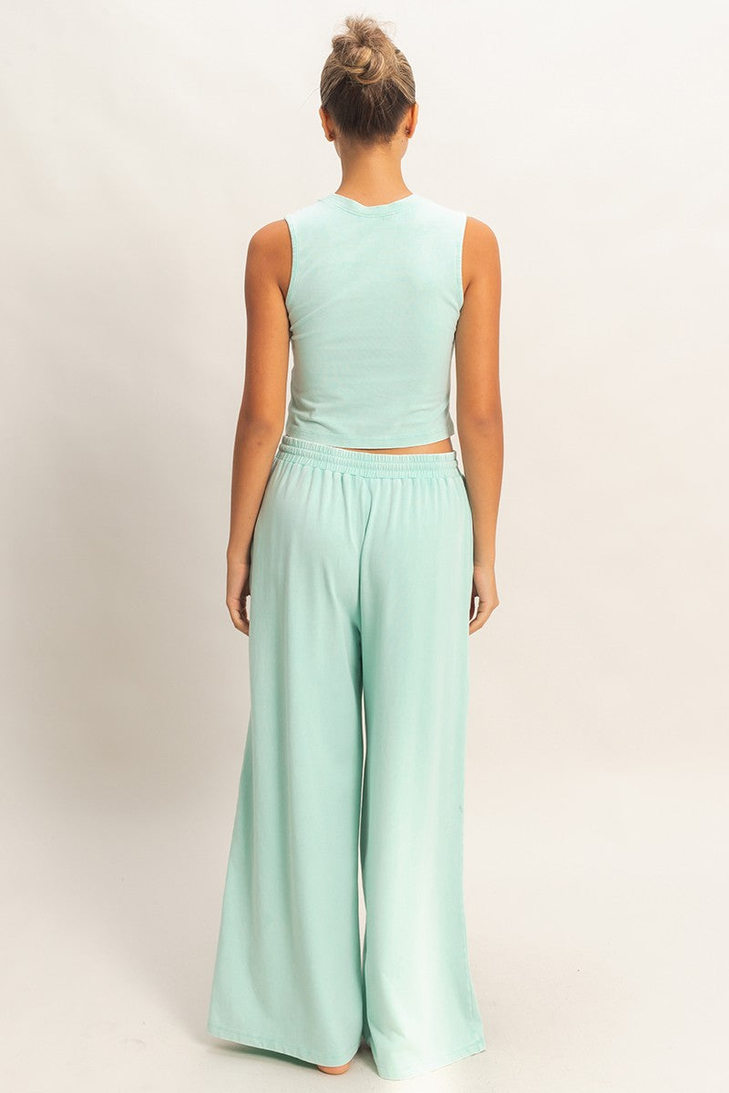 Mineral Washed Crop Top