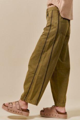 Mineral Washed Barrel Pants