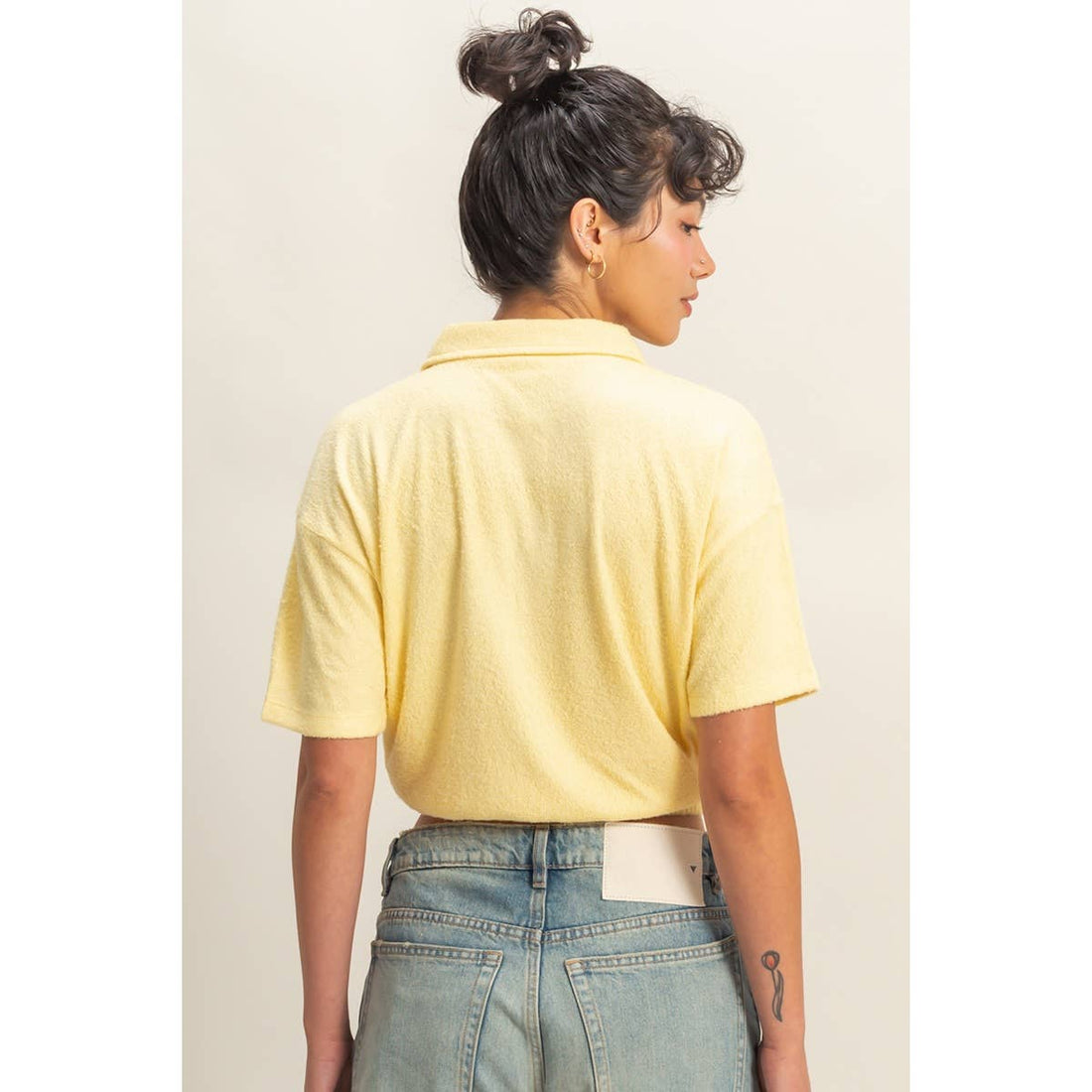 Collared Crop Top