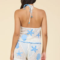 Seashell Crochet Halter Top