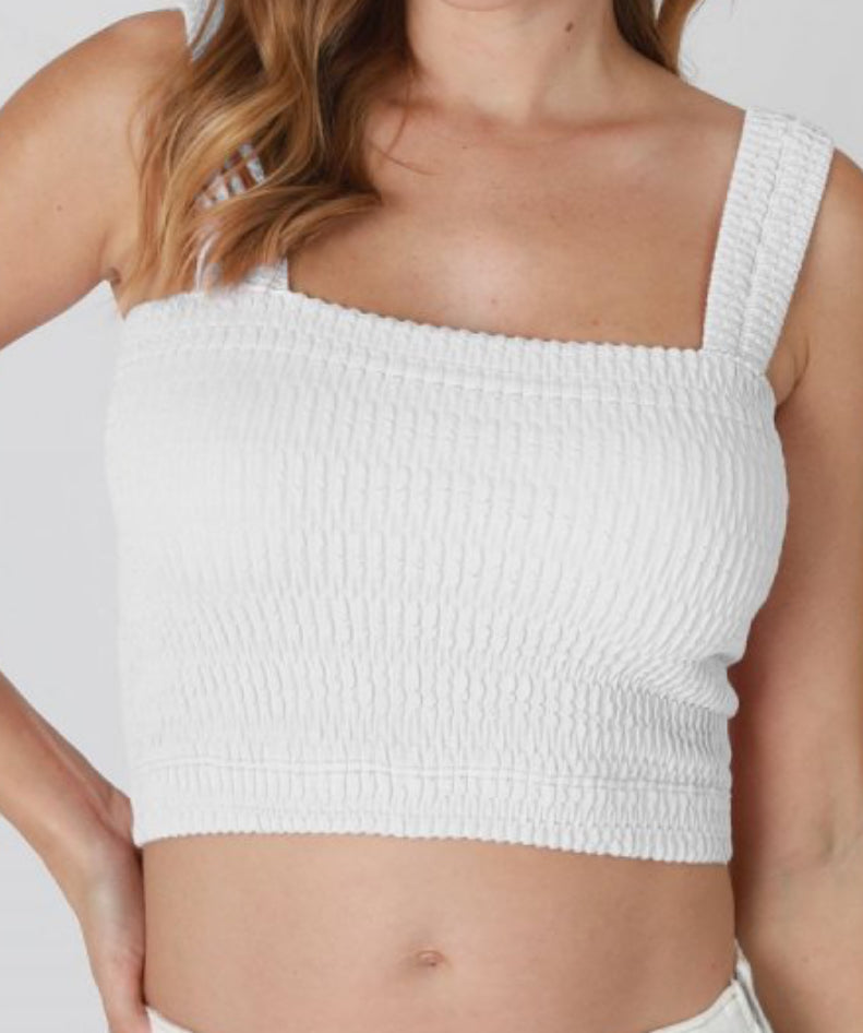 Shirred Crop Tank