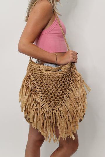 Straw Tassel Bag